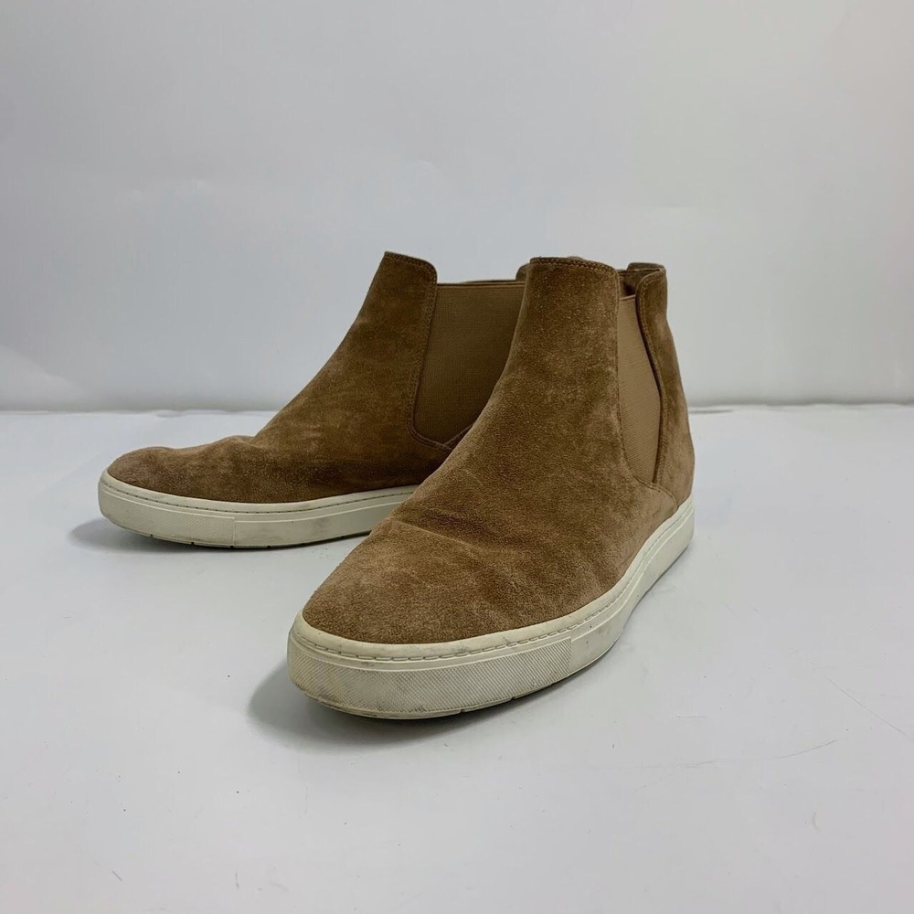 Vince Tamas Tan Suede Chelsea Sneaker Boots Womens 9.5 M EUR 39.5 Platform Tan